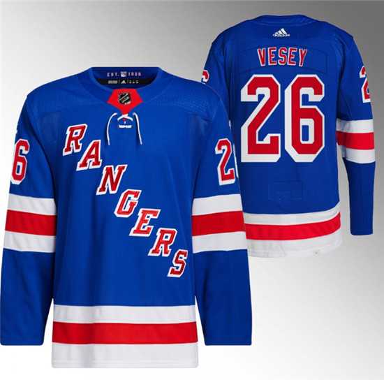 Men's New York Rangers #26 Jimmy Vesey Blue Stitched Jersey Dzhi